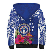 Hafa Adai Northern Mariana Islands Sherpa Hoodie Polynesian Tribal Pattern LT05 - Polynesian Pride