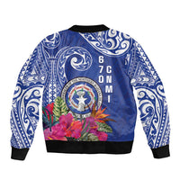 Hafa Adai Northern Mariana Islands Sleeve Zip Bomber Jacket Polynesian Tribal Pattern LT05 - Polynesian Pride