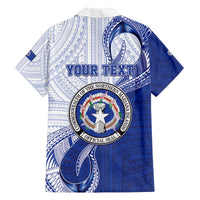 Personalized Northern Mariana Islands Family Matching Off The Shoulder Long Sleeve Dress and Hawaiian Shirt CNMI Seal