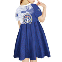 Personalized Northern Mariana Islands Kid Short Sleeve Dress CNMI Seal LT05 - Polynesian Pride