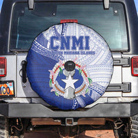 Northern Mariana Islands Spare Tire Cover CNMI Seal LT05 Blue - Polynesian Pride