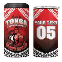 Custom Rugby Tonga MMT 4 in 1 Can Cooler Tumbler Mana O Tonga LT05 One Size: 16 oz Red - Polynesian Pride