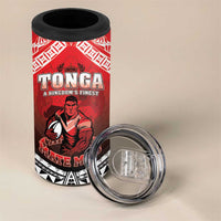 Custom Rugby Tonga MMT 4 in 1 Can Cooler Tumbler Mana O Tonga LT05 - Polynesian Pride