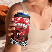 Custom Rugby Tonga MMT 4 in 1 Can Cooler Tumbler Mana O Tonga LT05 - Polynesian Pride