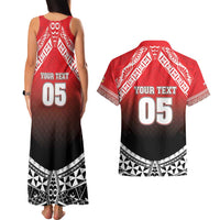 Custom Rugby Tonga MMT Couples Matching Tank Maxi Dress and Hawaiian Shirt Mana O Tonga LT05 - Polynesian Pride