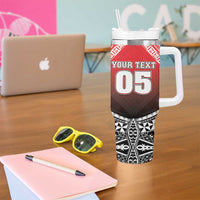 Custom Rugby Tonga MMT Tumbler With Handle Mana O Tonga LT05 - Polynesian Pride