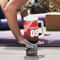Custom Rugby Tonga MMT Tumbler With Handle Mana O Tonga LT05 - Polynesian Pride