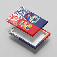 Rugby Samoa And Tonga Canvas Wall Art Toa Samoa With Mate Maa LT05 - Polynesian Pride