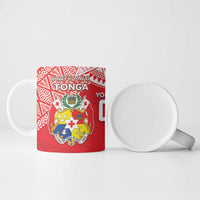 Custom Rugby Samoa And Tonga Ceramic Mug Toa Samoa With Mate Maa LT05 - Polynesian Pride