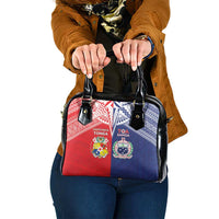 Rugby Samoa And Tonga Shoulder Handbag Toa Samoa With Mate Maa - Polynesian Pride