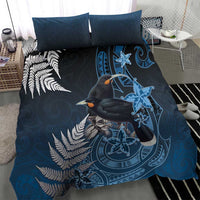New Zealand Huia Bird Bedding Set Aotearoa Maori Pattern
