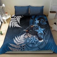 New Zealand Huia Bird Bedding Set Aotearoa Maori Pattern