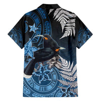 New Zealand Huia Bird Family Matching Summer Maxi Dress and Hawaiian Shirt Aotearoa Maori Pattern