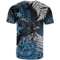 New Zealand Huia Bird T Shirt Aotearoa Maori Pattern LT05 - Polynesian Pride