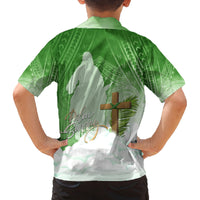 Happy Palm Sunday Family Matching Long Sleeve Bodycon Dress and Hawaiian Shirt With Polynesian Pattern LT05 - Polynesian Pride