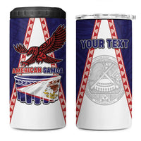 Personalised American Samoa Flag Day 4 in 1 Can Cooler Tumbler Flag Style