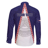 Personalised American Samoa Flag Day Family Matching Puletasi and Hawaiian Shirt Flag Style