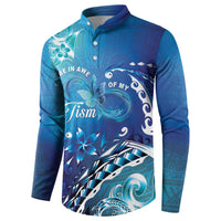 Polynesia Autism Awareness Button Sweatshirt Be In Awe Of My 'Tism