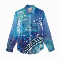 Polynesia Autism Awareness Women Casual Shirt Be In Awe Of My 'Tism