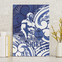 Guam Chief Kepuha Canvas Wall Art Chamorro Pride LT05 Without Frame Blue - Polynesian Pride