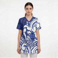 Guam Chief Kepuha Scrub Top Chamorro Pride - Polynesian Pride