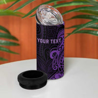 Personalised Lupus Warrior 4 in 1 Can Cooler Tumbler Never Give Up Polynesian Style LT05 - Polynesian Pride