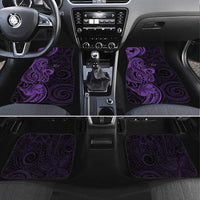Personalised Lupus Warrior Car Mats Never Give Up Polynesian Style