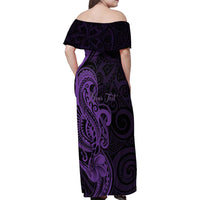 Personalised Lupus Warrior Family Matching Off Shoulder Maxi Dress and Hawaiian Shirt Never Give Up Polynesian Style