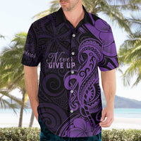 Personalised Lupus Warrior Hawaiian Shirt Never Give Up Polynesian Style