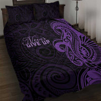 Lupus Warrior Quilt Bed Set Never Give Up Polynesian Style