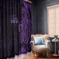Lupus Warrior Window Curtain Never Give Up Polynesian Style
