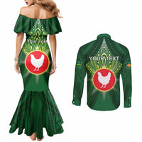Personalized American Samoa Manu'a Cession Day Couples Matching Mermaid Dress and Long Sleeve Button Shirt With Polynesian Pattern LT05 - Polynesian Pride