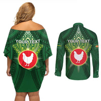 Personalized American Samoa Manu'a Cession Day Couples Matching Off Shoulder Short Dress and Long Sleeve Button Shirt With Polynesian Pattern LT05 - Polynesian Pride