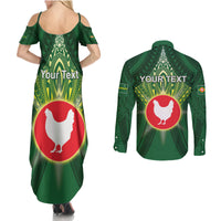 Personalized American Samoa Manu'a Cession Day Couples Matching Summer Maxi Dress and Long Sleeve Button Shirt With Polynesian Pattern LT05 - Polynesian Pride