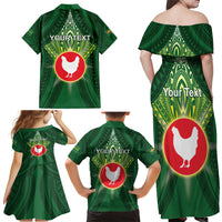 Personalized American Samoa Manu'a Cession Day Family Matching Off Shoulder Maxi Dress and Hawaiian Shirt With Polynesian Pattern