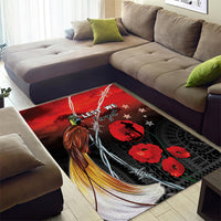 Papua New Guinea Remembrance Day Area Rug Lest We Forget