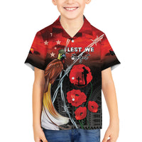 Papua New Guinea Remembrance Day Family Matching Summer Maxi Dress and Hawaiian Shirt Lest We Forget