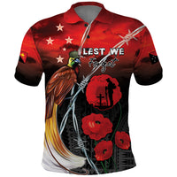 Papua New Guinea Remembrance Day Polo Shirt Lest We Forget