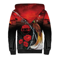 Papua New Guinea Remembrance Day Sherpa Hoodie Lest We Forget LT05 - Polynesian Pride