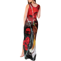 Papua New Guinea Remembrance Day Tank Maxi Dress Lest We Forget LT05 - Polynesian Pride