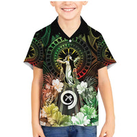 Vanuatu Happy Assumption Day Family Matching Mermaid Dress and Hawaiian Shirt