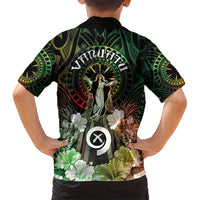 Vanuatu Happy Assumption Day Family Matching Short Sleeve Bodycon Dress and Hawaiian Shirt