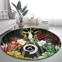 Vanuatu Happy Assumption Day Round Carpet LT05 - Polynesian Pride