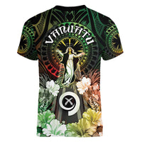 Vanuatu Happy Assumption Day Women V-Neck T-Shirt LT05 - Polynesian Pride