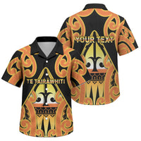 Personalised New Zealand Te Tairawhiti Family Matching Summer Maxi Dress and Hawaiian Shirt Maori Koru Pattern LT05 Son's Shirt Orange - Polynesian Pride