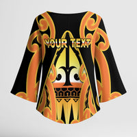 Personalised New Zealand Te Tairawhiti Kimono Sleeve Blouse Maori Koru Pattern LT05 - Polynesian Pride