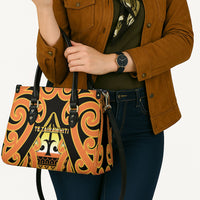 New Zealand Te Tairawhiti Leather Bag Maori Koru Pattern LT05 - Polynesian Pride
