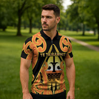 Personalised New Zealand Te Tairawhiti Zipper Polo Shirt Maori Koru Pattern LT05 - Polynesian Pride