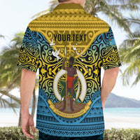 Personalized Vanuatu Sanma Province Hawaiian Shirt Coat Of Arms And Namele Fern Polynesian Pattern LT05 - Polynesian Pride