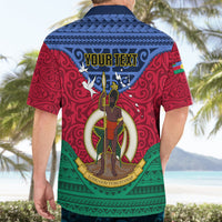 Personalized Vanuatu Shefa Province Hawaiian Shirt Coat Of Arms And Namele Fern Polynesian Pattern LT05 - Polynesian Pride